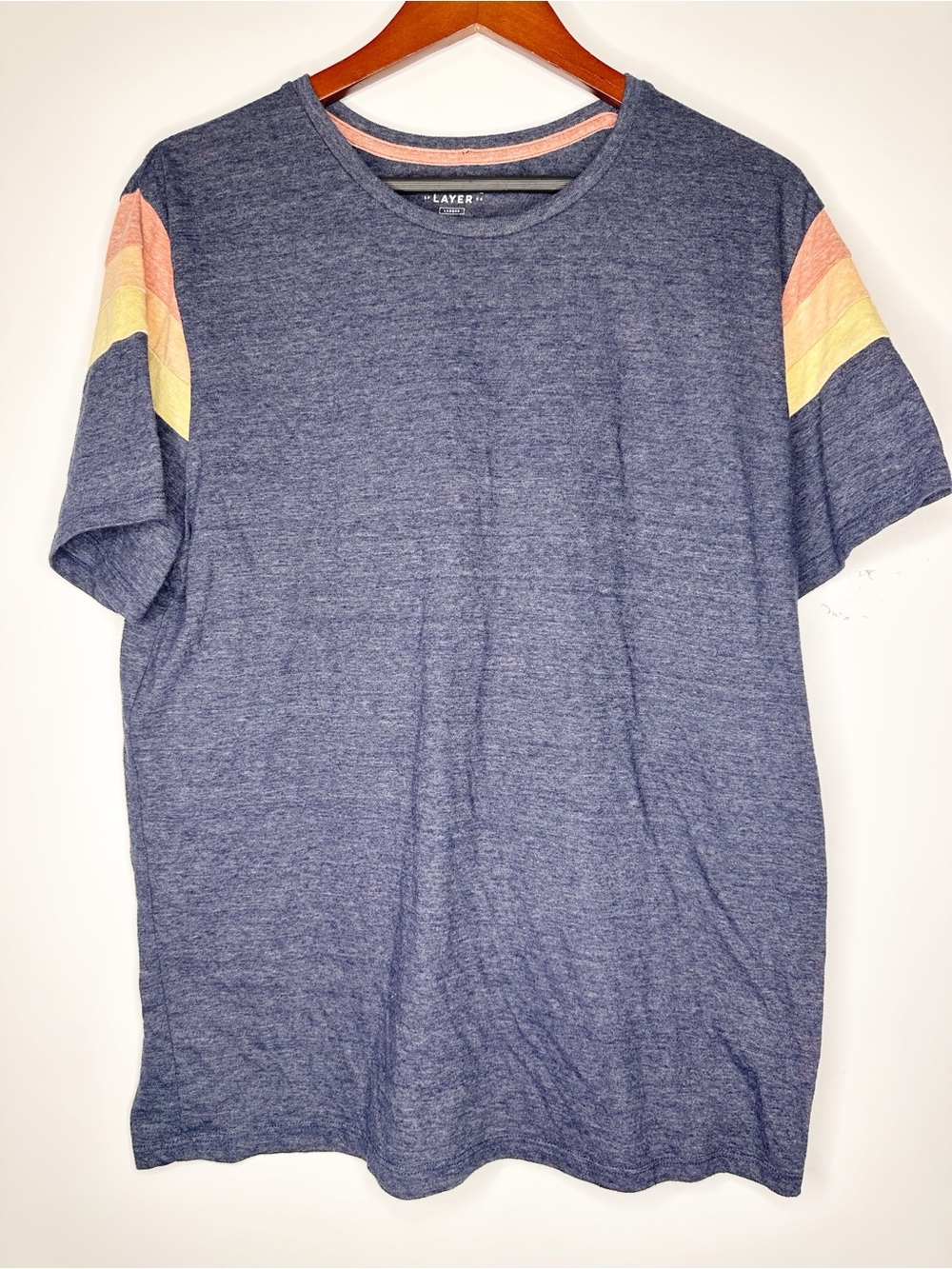 Marine Layer Banks Tee Navy Heathered Size Large